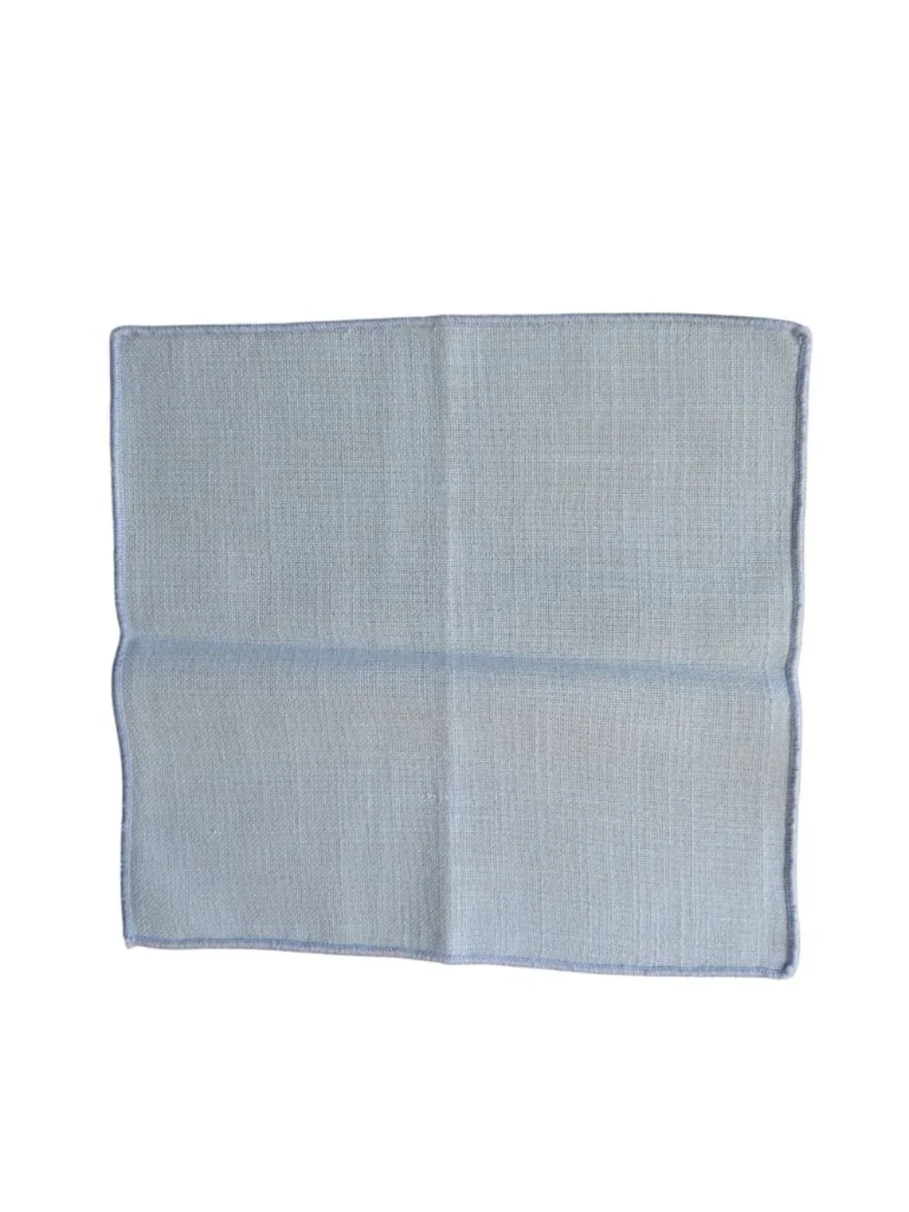 Set of 8 Light Blue Linen Blend Napkins 9